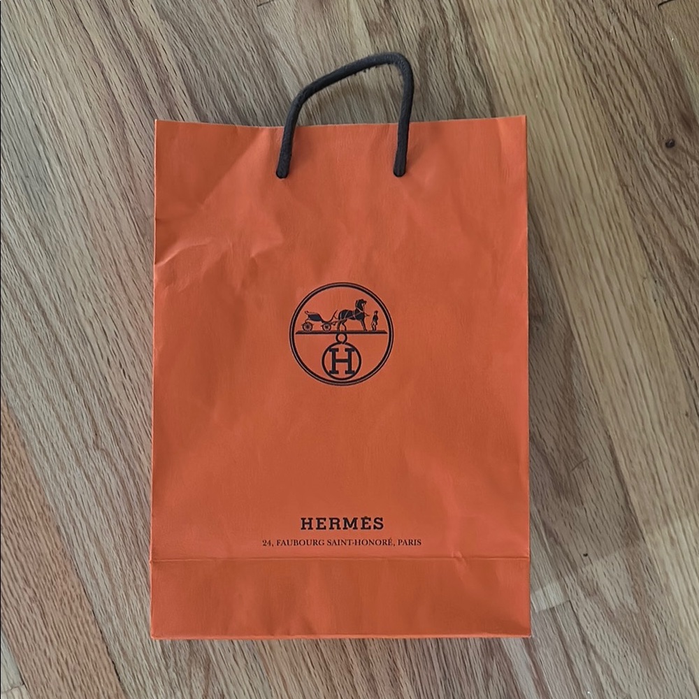 Hermes Orange Shopping Bag